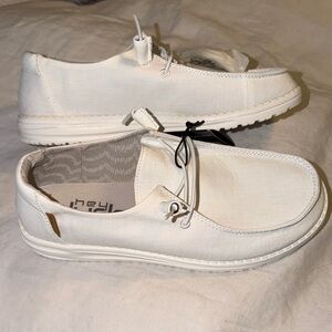 Hey Dude White Loafers